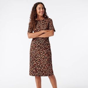 NWT J Crew Leopard Cotton Dress